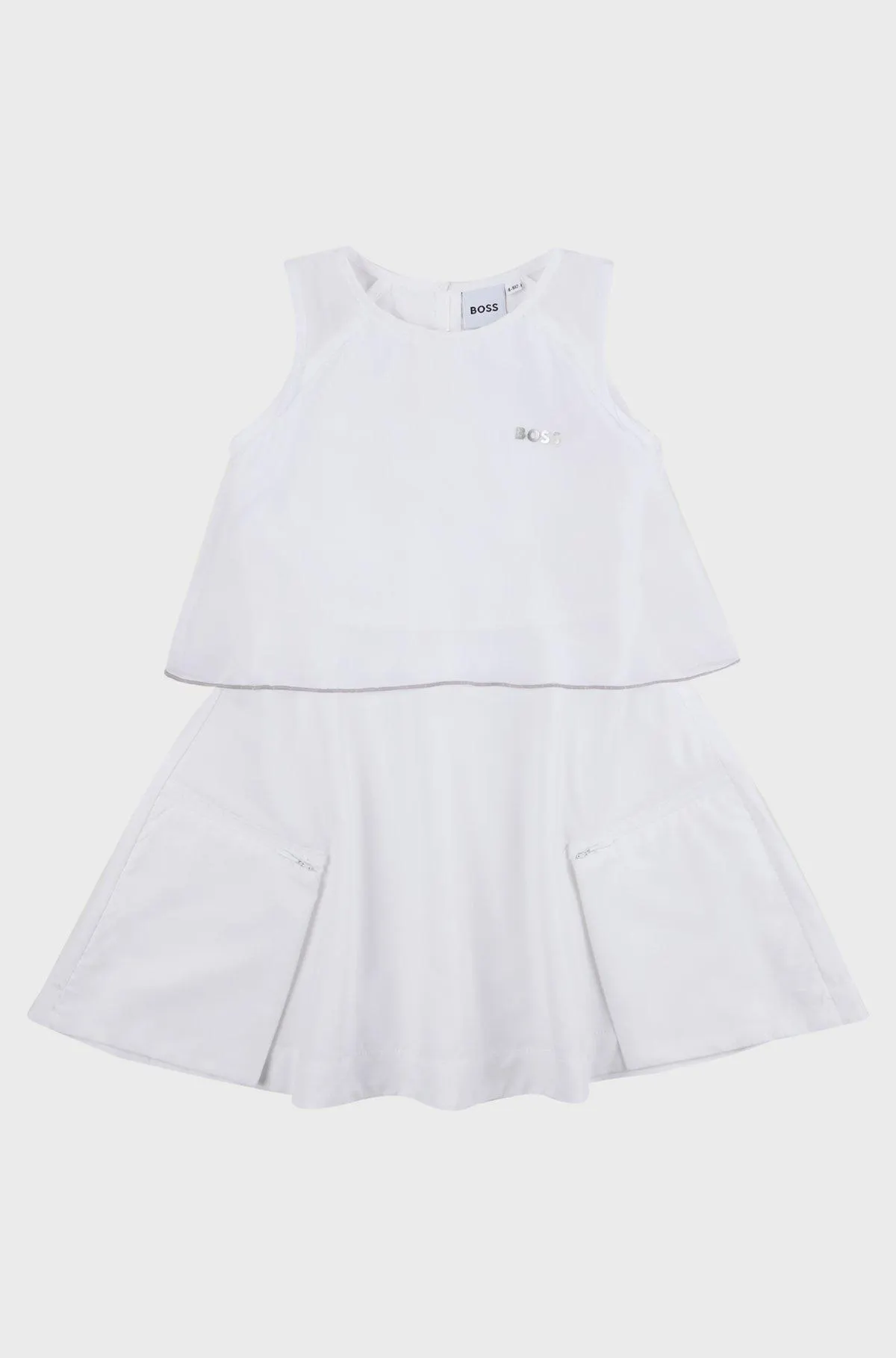 Vestido sem mangas para criança com logótipo impresso