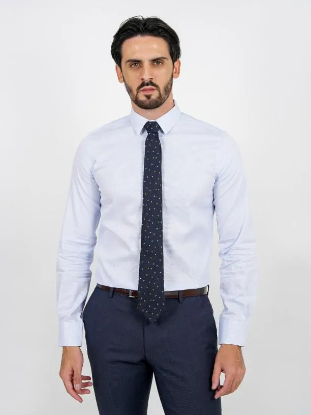 Camisa clássica slim fit micro estrutura