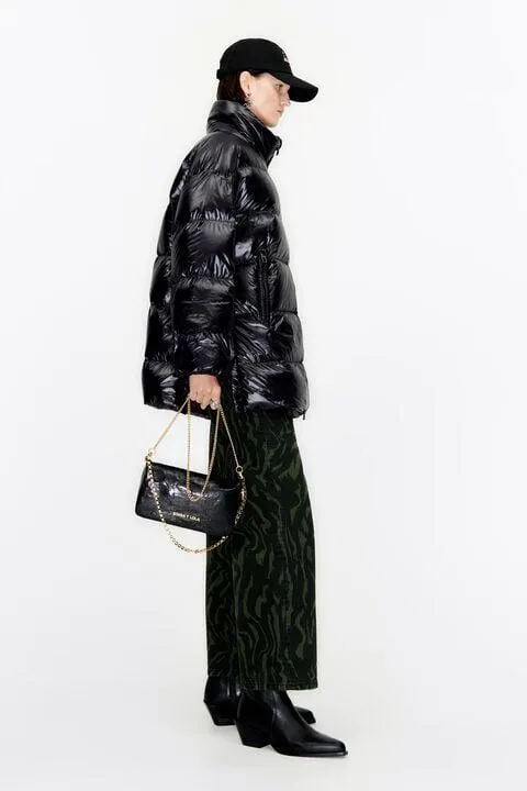 Bolso bandolera S piel negro