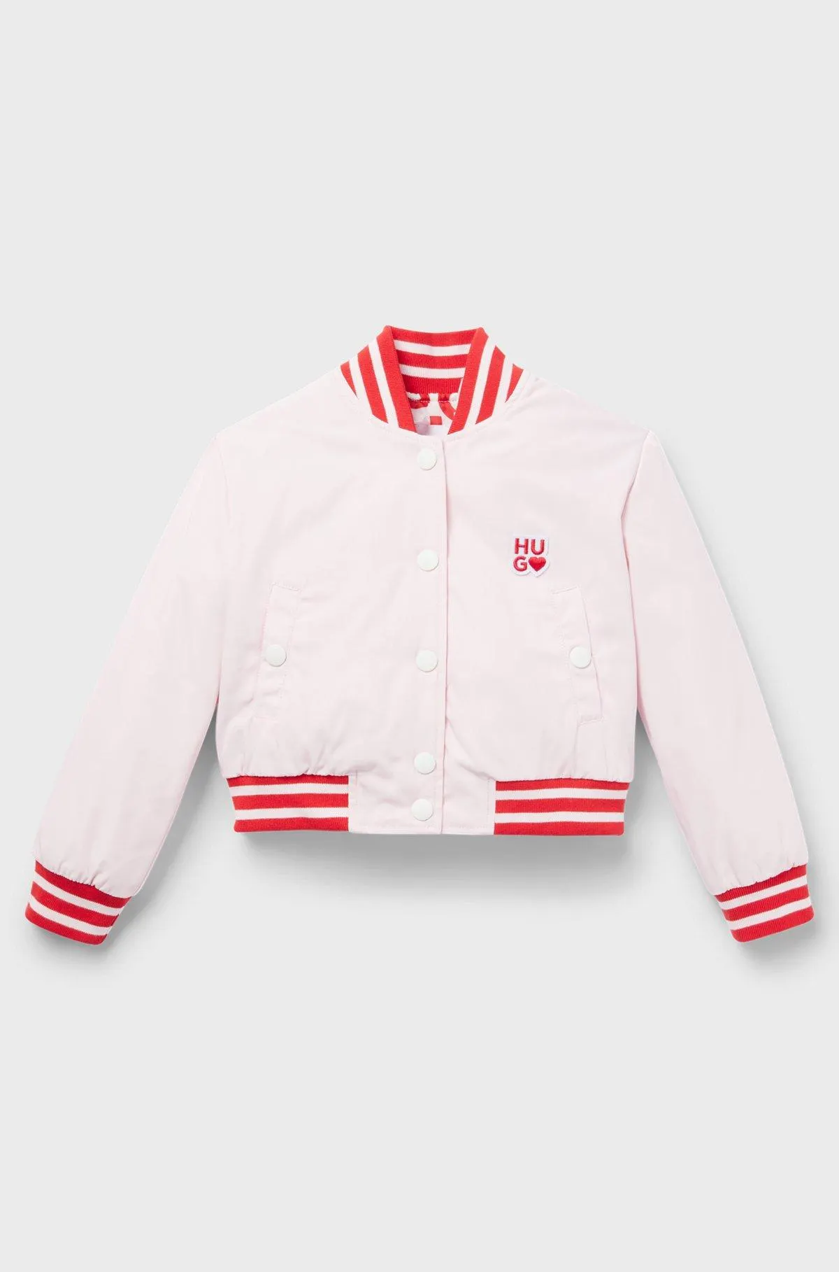 Casaco estilo bomber com logótipo bordado para criança