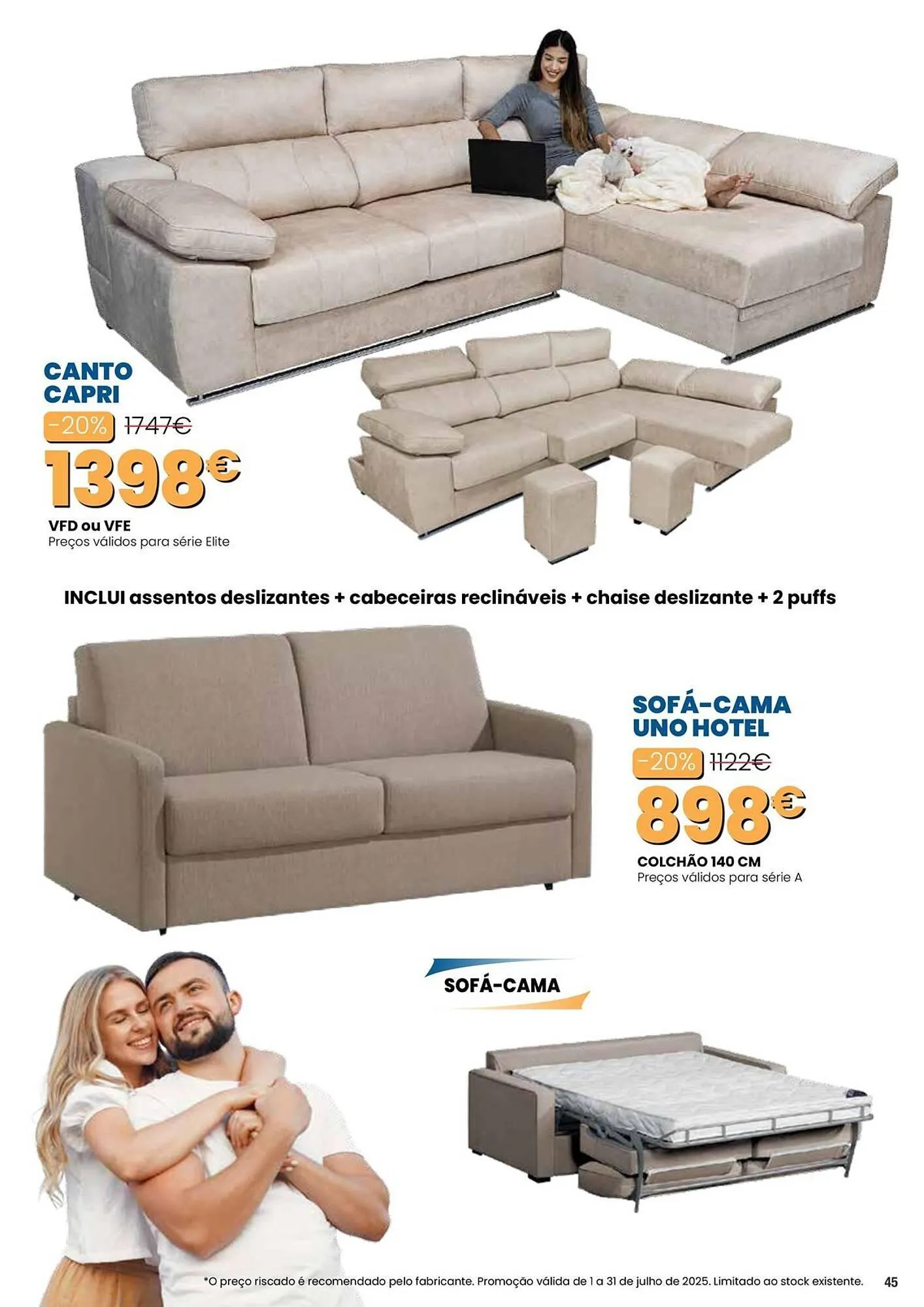 Folheto Folheto Hiper Centro do Móvel de 1 de julho até 31 de julho 2025 - Pagina 45