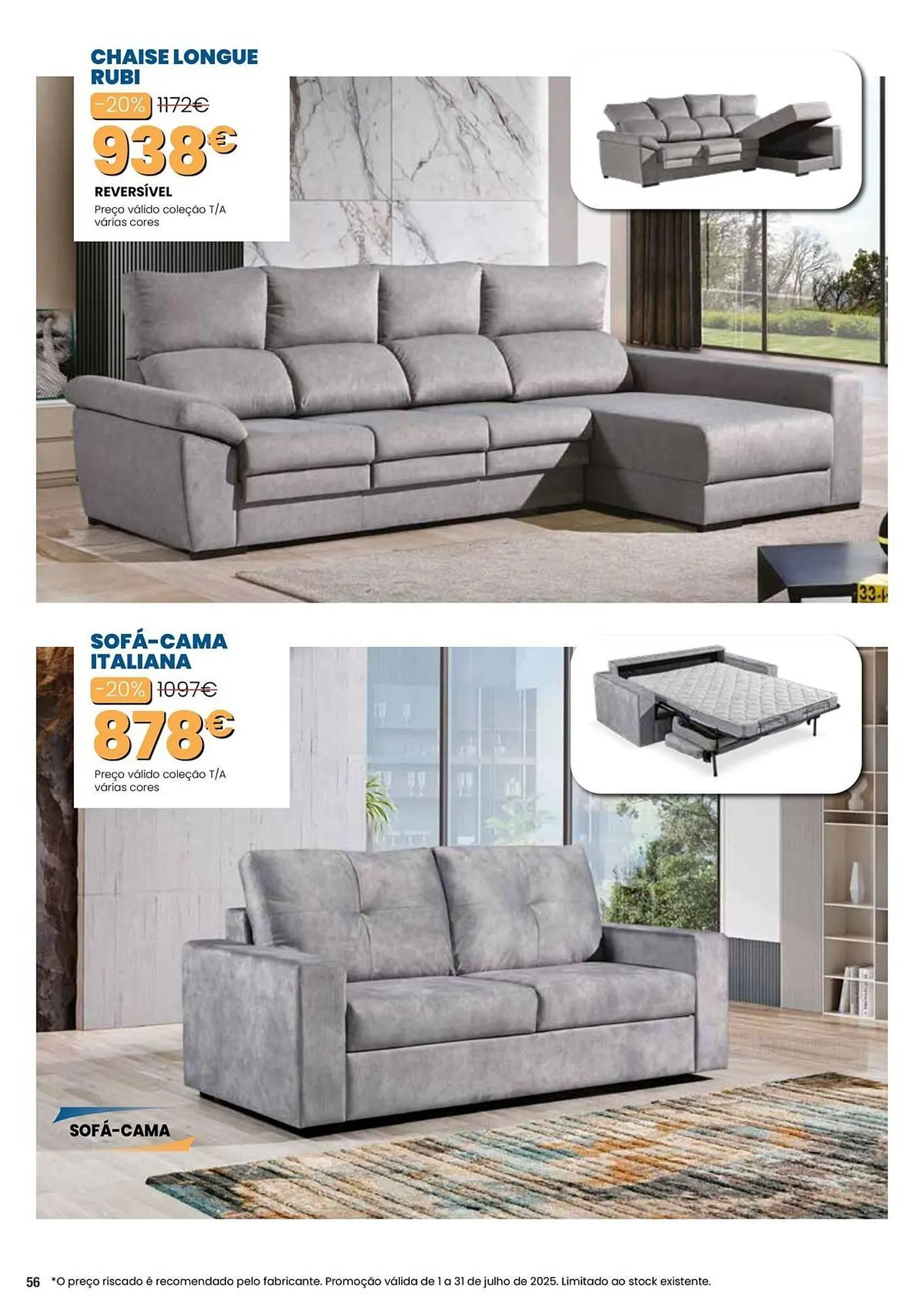 Folheto Folheto Hiper Centro do Móvel de 1 de julho até 31 de julho 2025 - Pagina 56