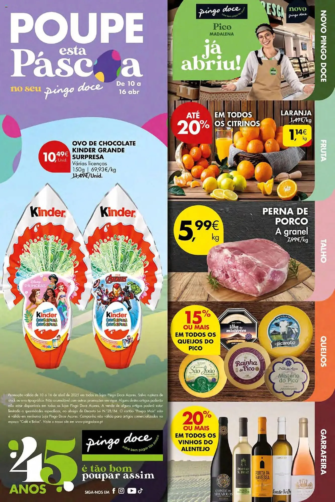 Folheto Folheto Pingo Doce de 10 de abril até 16 de abril 2025 - Pagina 1