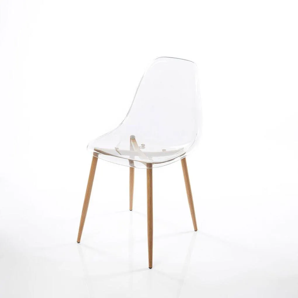 Conjunto de 2 cadeiras VANITY transparente