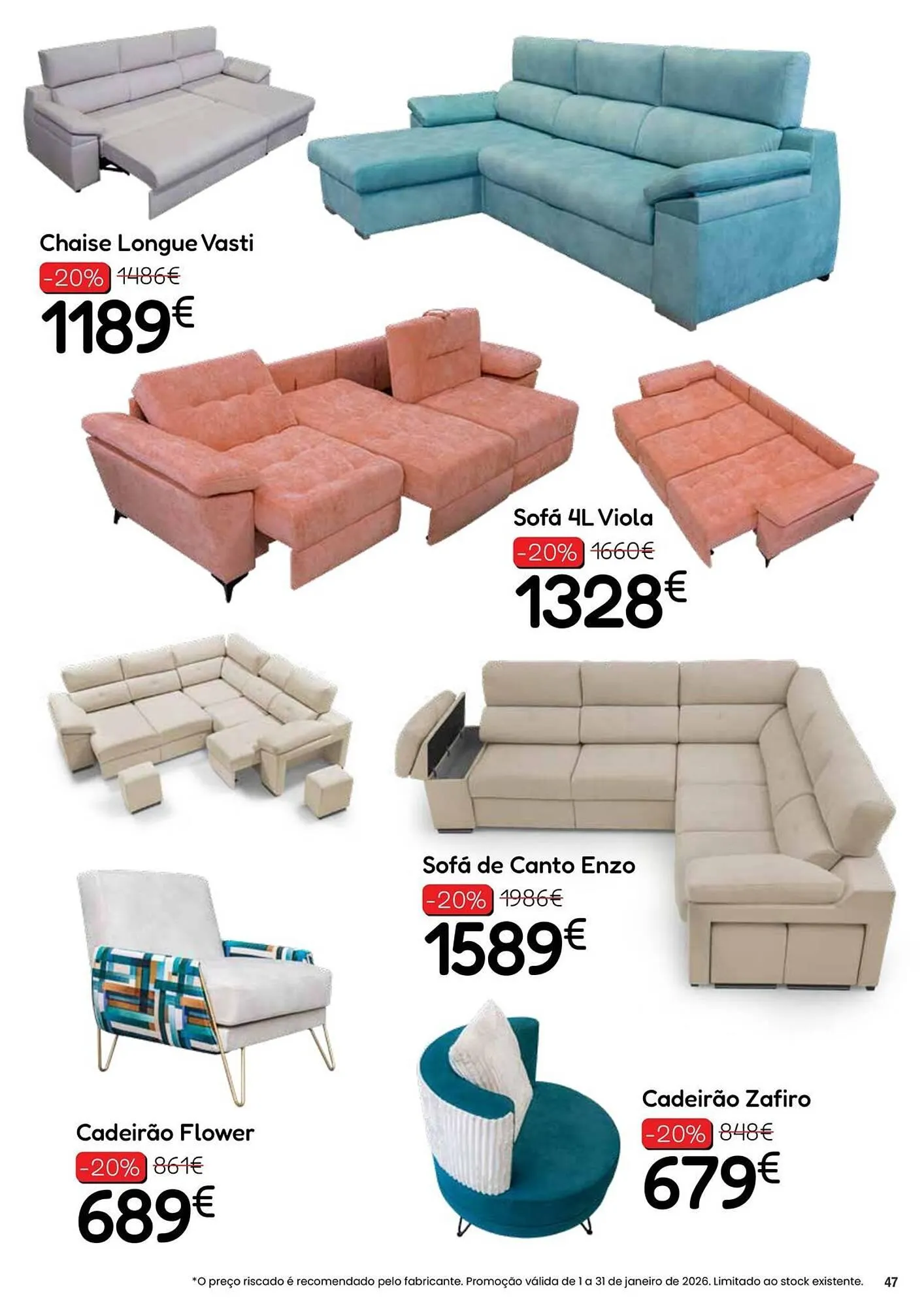 Folheto Folheto Hiper Centro do Móvel de 6 de janeiro até 31 de janeiro 2026 - Pagina 47