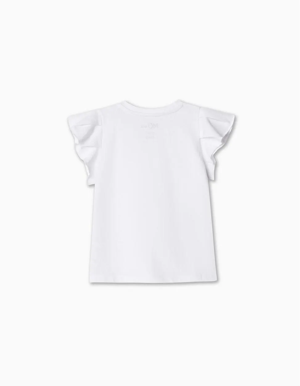 T-shirt Folhos, Bebé Menina, Branco