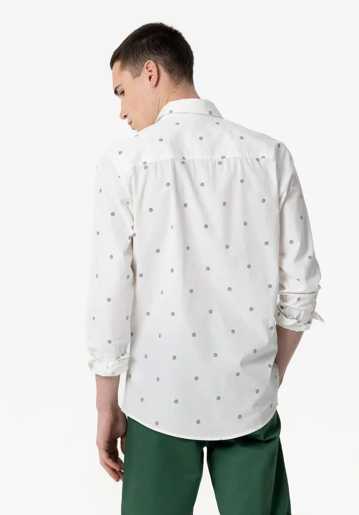 Camisa Slim Fit Popelina Estampada