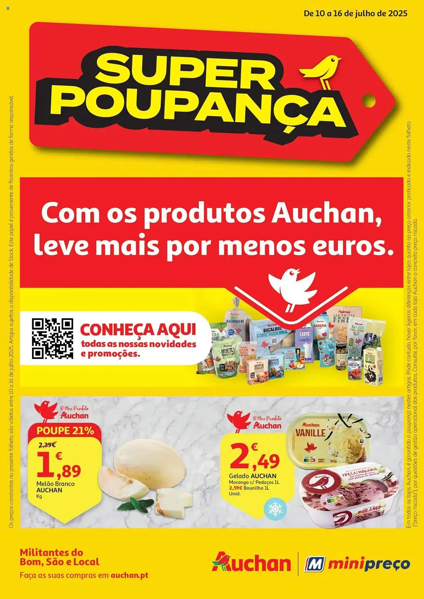 Folheto Folheto Auchan de 10 de julho até 17 de julho 2025 - Pagina 1