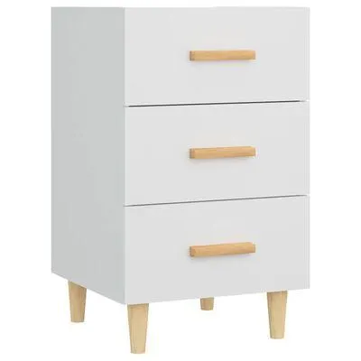 vidaXL Mesa de cabeceira 40x40x66 cm derivados de madeira branco