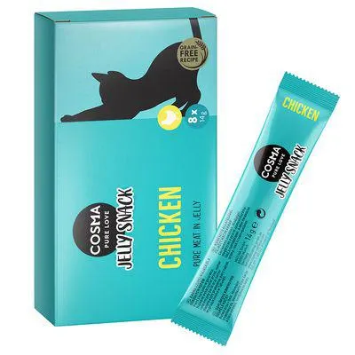 Cosma Jelly Snack em gelatina 8 x 14 g snacks para gatos
