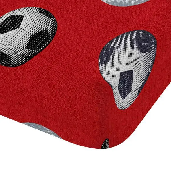 Lençol de Baixo Vermelho Football