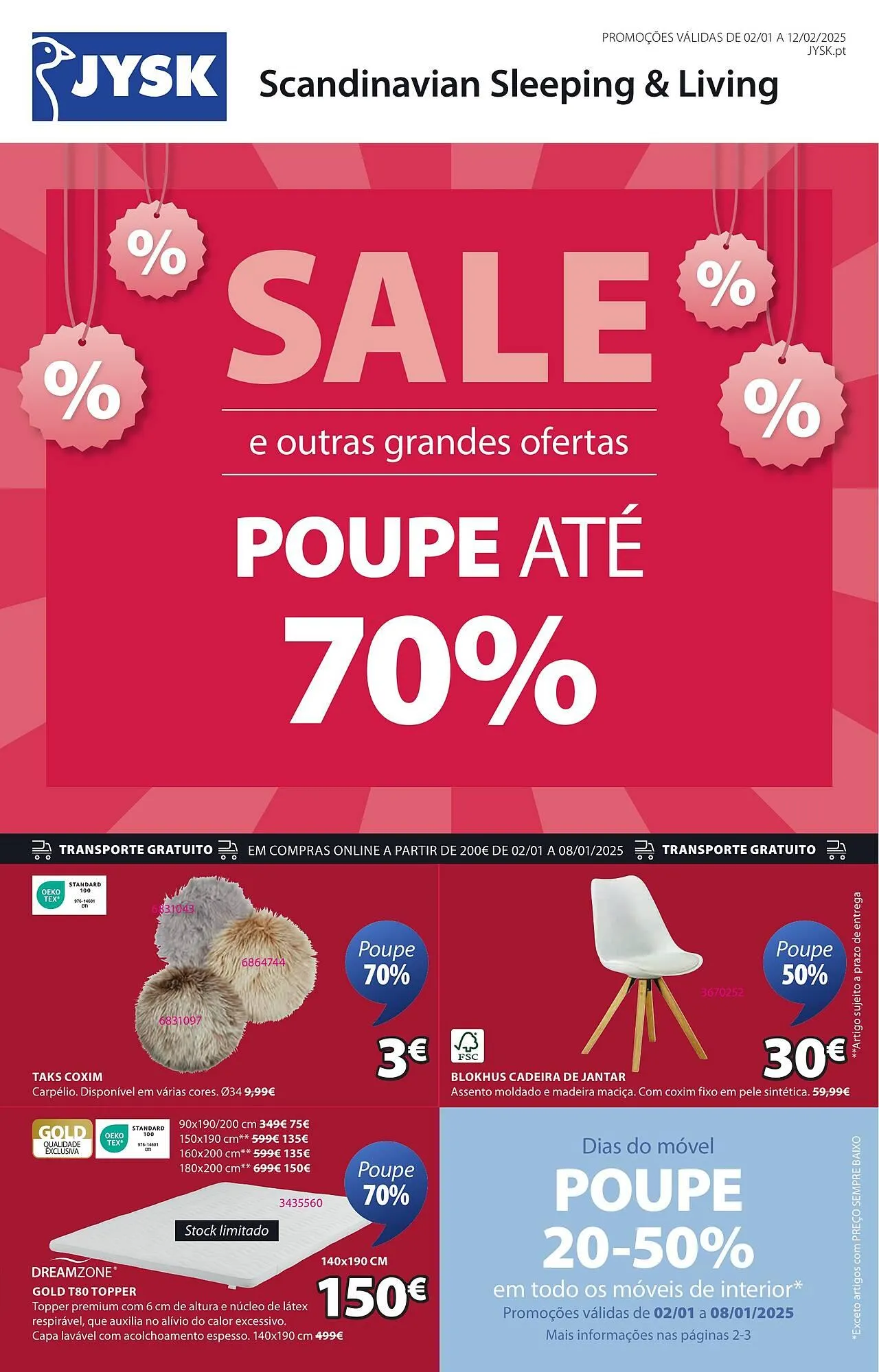 Folheto Folheto JYSK de 2 de janeiro até 12 de fevereiro 2025 - Pagina 1