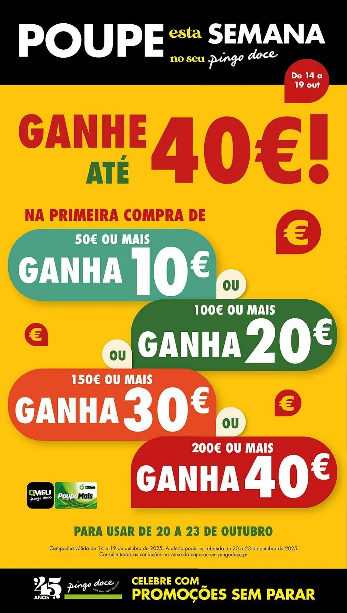 Folheto Folheto Pingo Doce de 14 de outubro até 20 de outubro 2025 - Pagina 1