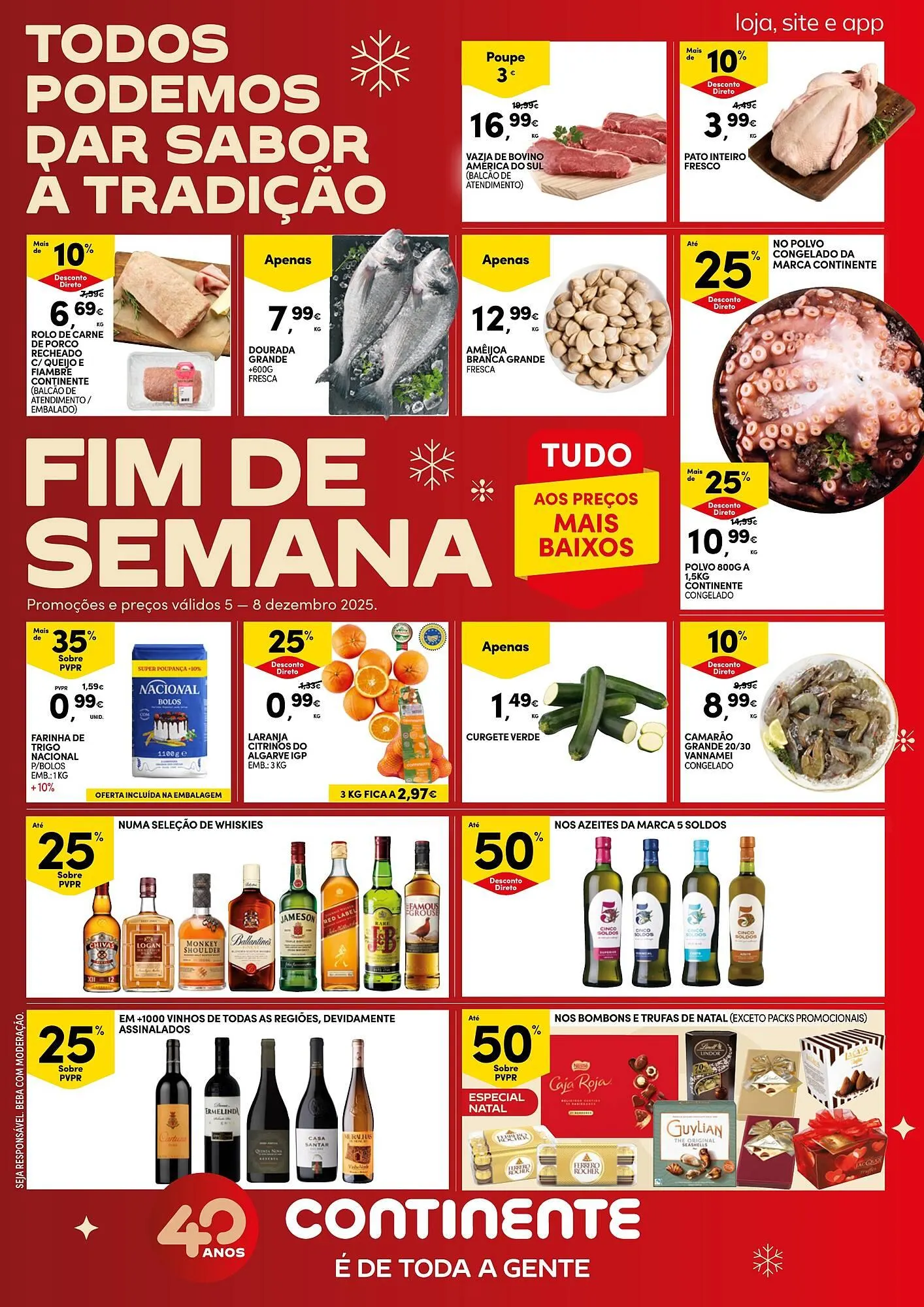 Folheto Folheto Continente de 5 de dezembro até 8 de dezembro 2025 - Pagina 1