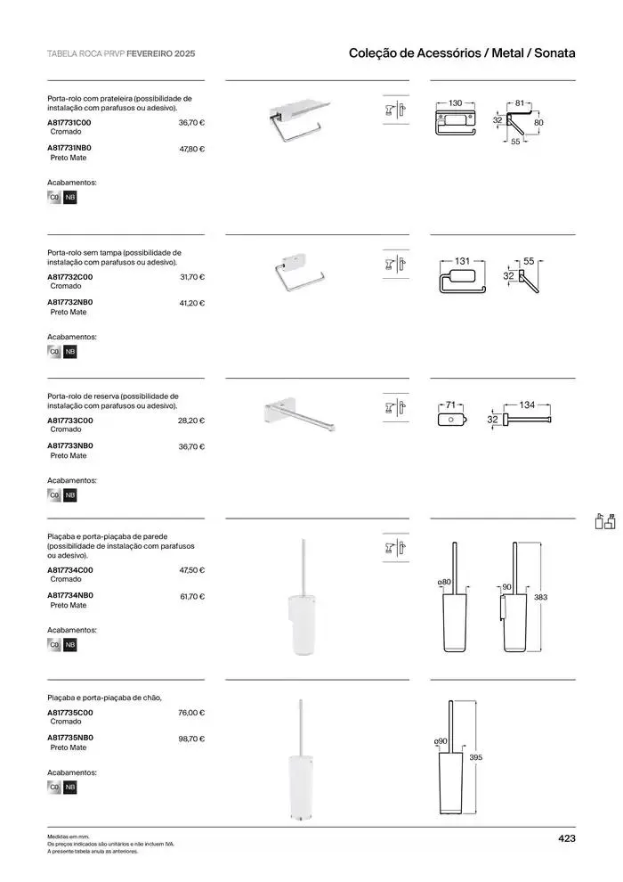 Folheto Soluções de Banho  de 6 de janeiro até 31 de dezembro 2025 - Pagina 425
