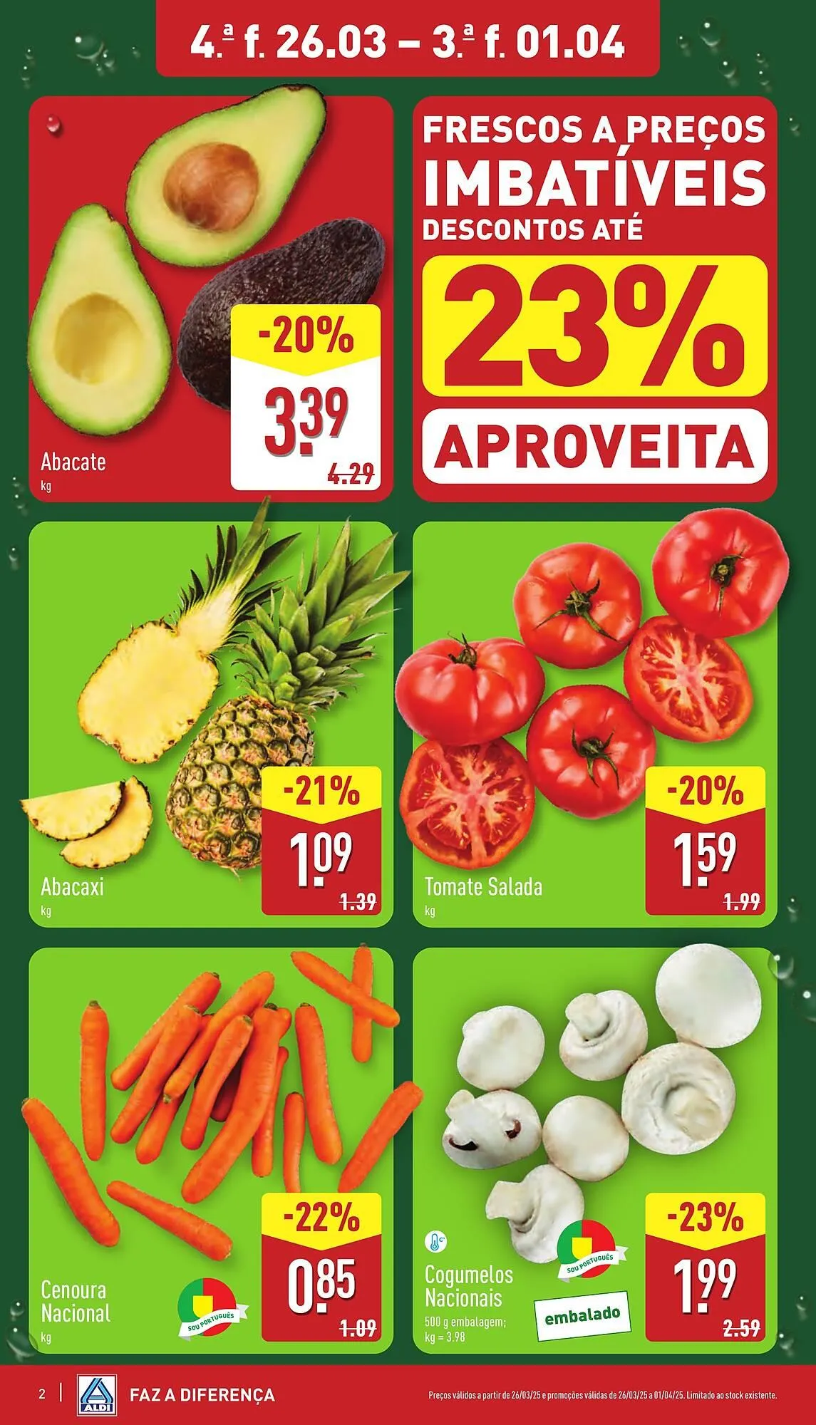 Folheto Folheto ALDI de 26 de março até 1 de abril 2025 - Pagina 2