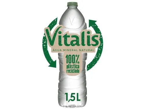 água vitalis plástico 100% reciclado 1.5l