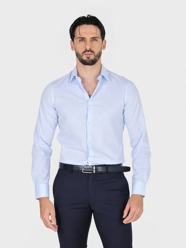 Camisa clássica lisa slim fit