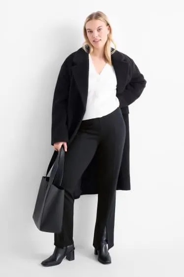 Jersey trousers - mid-rise waist - regular fit