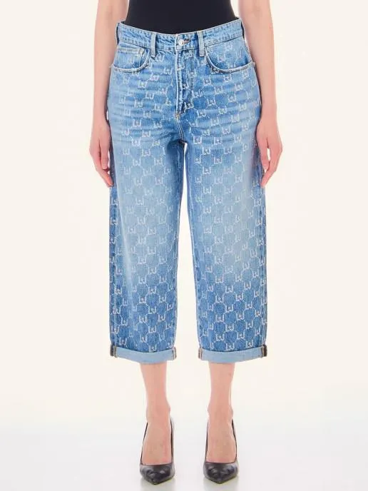 Calças de Ganga Cropped Fit
