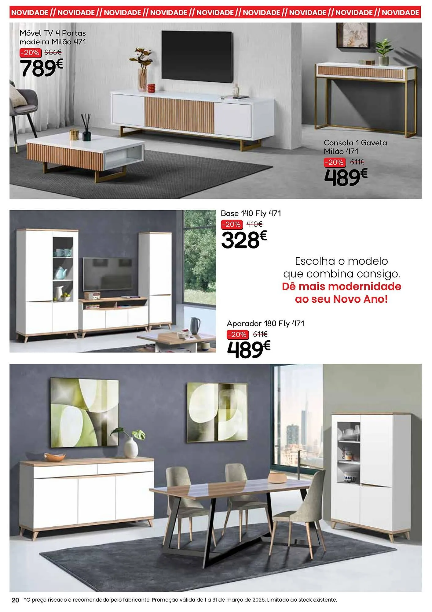 Folheto Folheto Hiper Centro do Móvel de 5 de março até 31 de março 2026 - Pagina 20