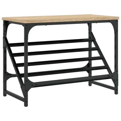 vidaXL Sapateira 60x30x45 cm derivados de madeira carvalho sonoma