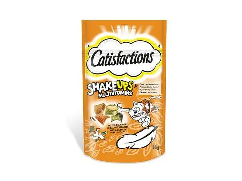 snacks para gato catisfactions shake ups frango 55g