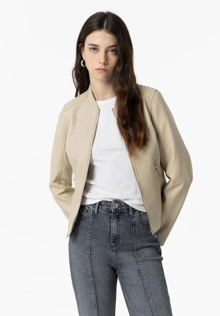 Blusão com Efeito de Pele