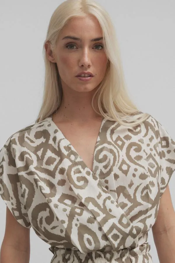 Crop top estampado etnico