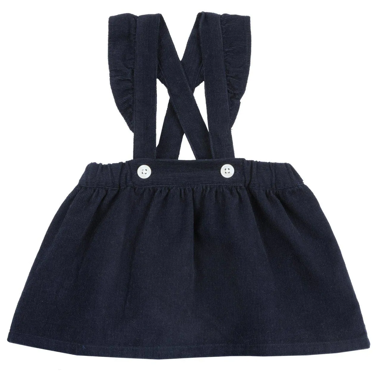 Peto falda de pana azul marino