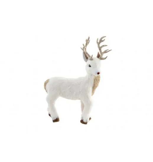 FIGURA RENA POLIESTER 18*7*24 BRANCO - NV-141570