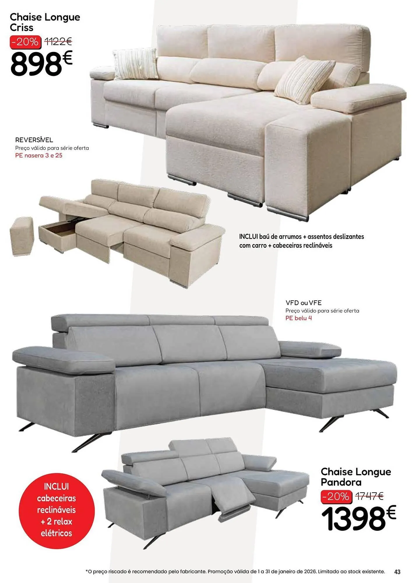 Folheto Folheto Hiper Centro do Móvel de 6 de janeiro até 31 de janeiro 2026 - Pagina 43