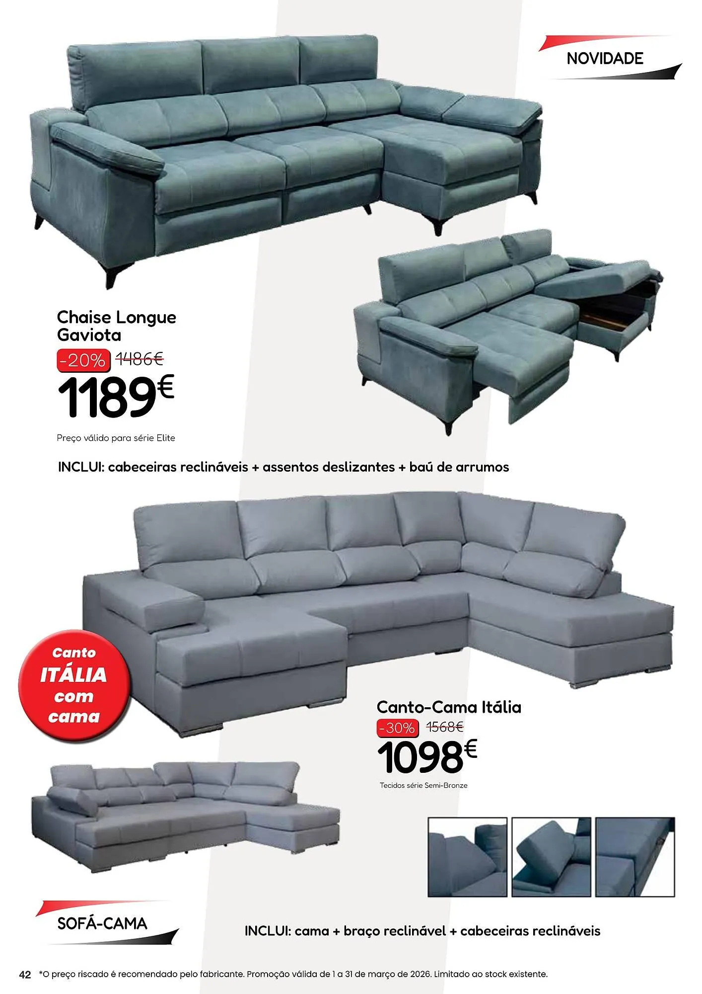 Folheto Folheto Hiper Centro do Móvel de 5 de março até 31 de março 2026 - Pagina 42