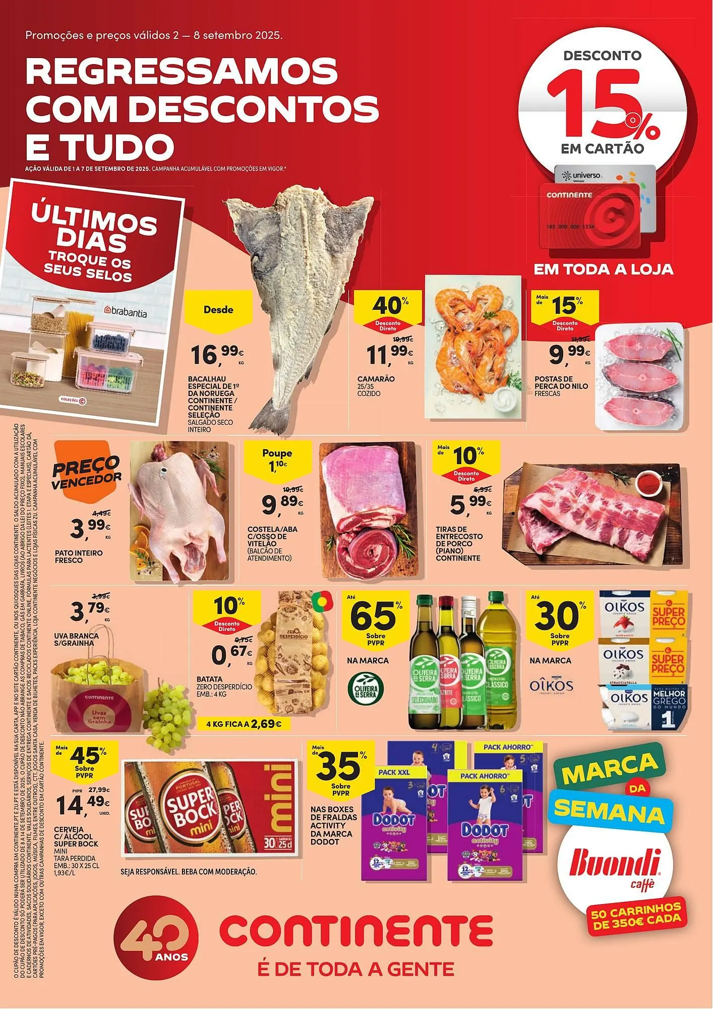Folheto folheto Continente de 2 de setembro até 8 de setembro 2025 - Pagina 1