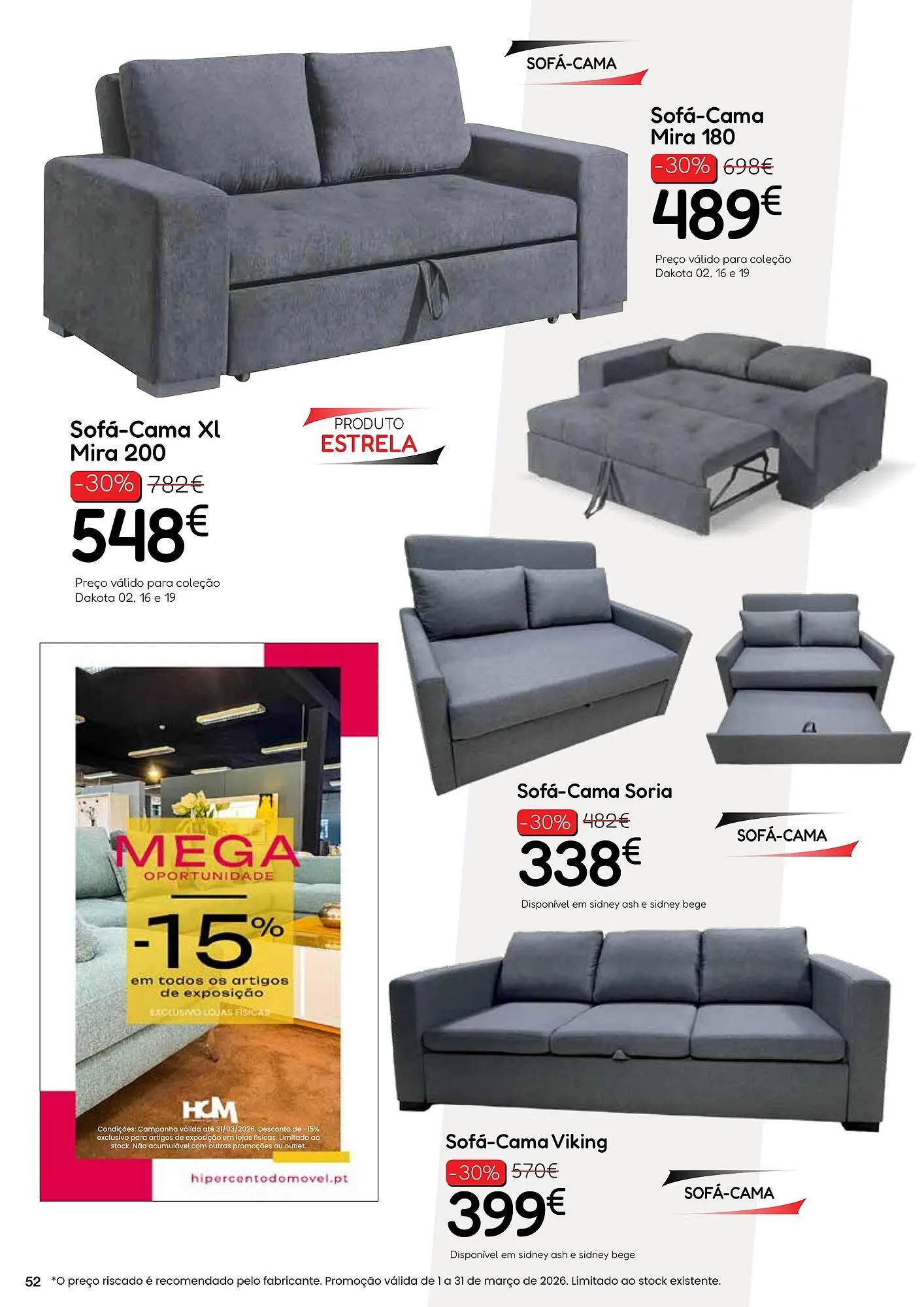 Folheto Folheto Hiper Centro do Móvel de 5 de março até 31 de março 2026 - Pagina 52