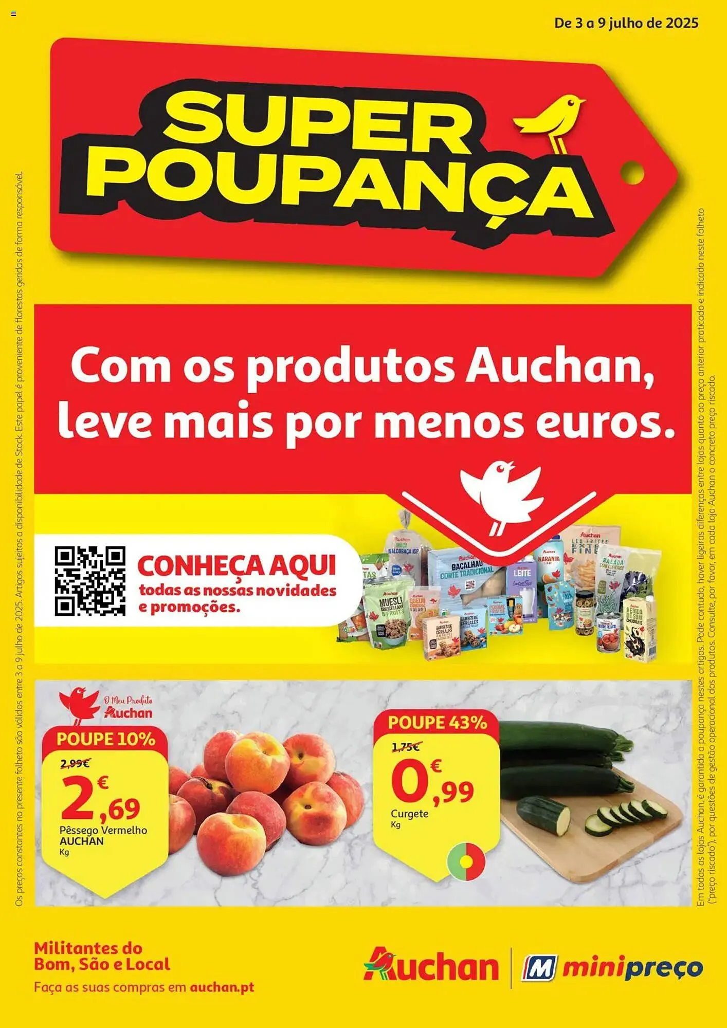 Folheto Folheto Auchan de 3 de julho até 10 de julho 2025 - Pagina 1