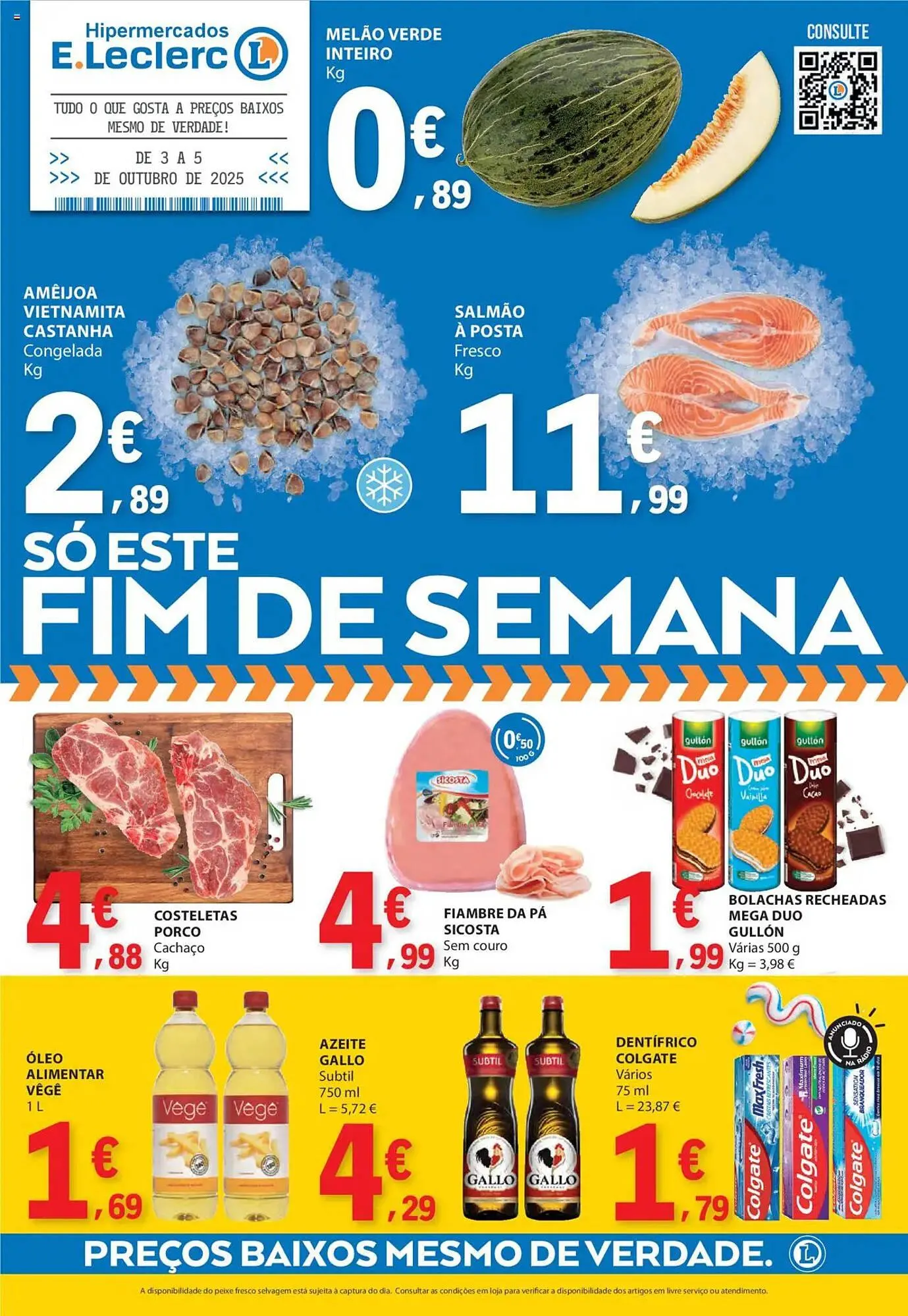 Folheto Folheto E.Leclerc de 3 de outubro até 6 de outubro 2025 - Pagina 1