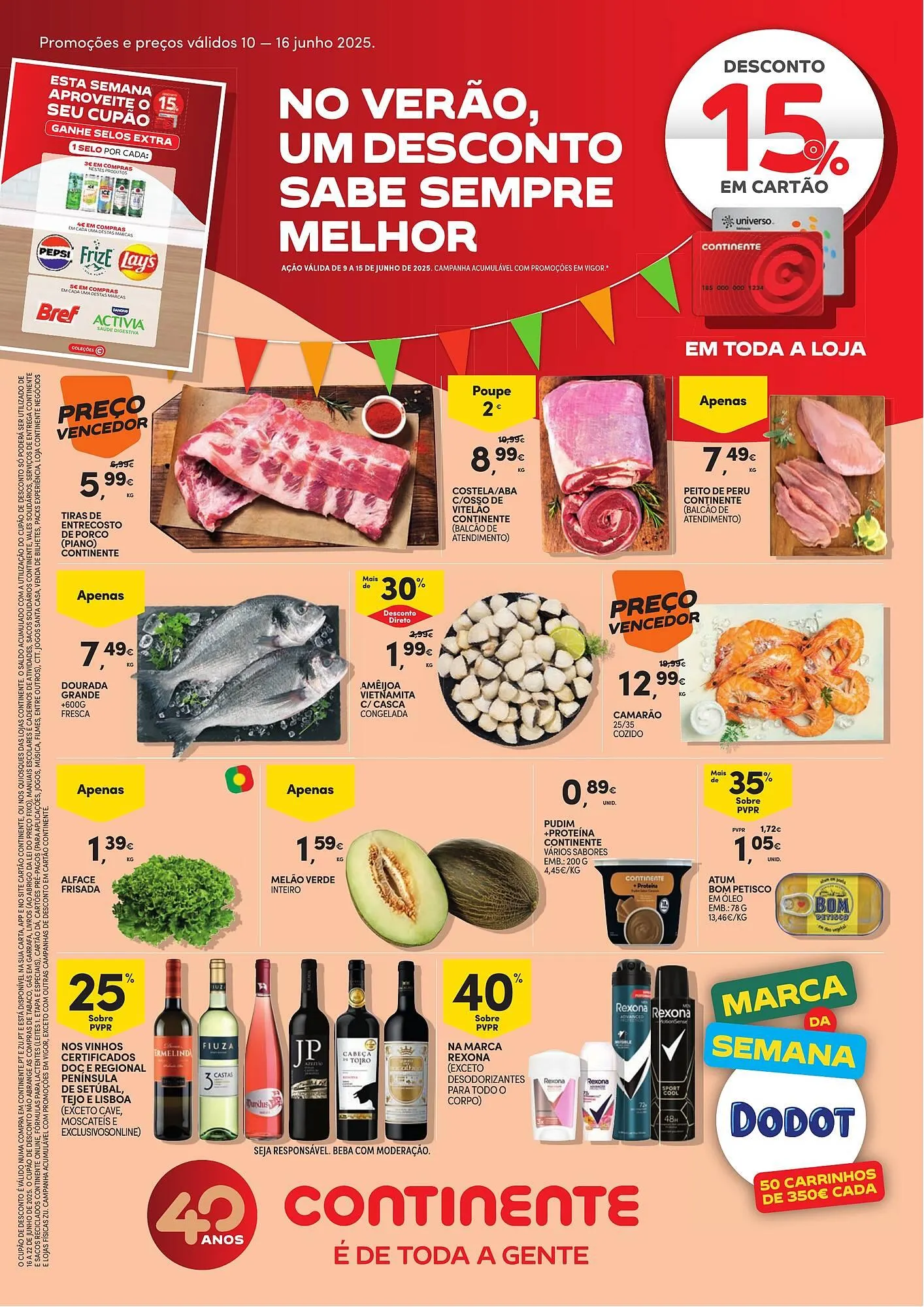 Folheto Folheto Continente de 10 de junho até 16 de junho 2025 - Pagina 1
