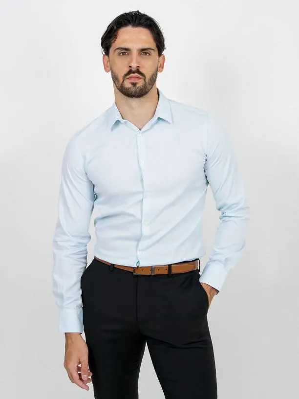 Camisa clássica slim fit micro estrutura