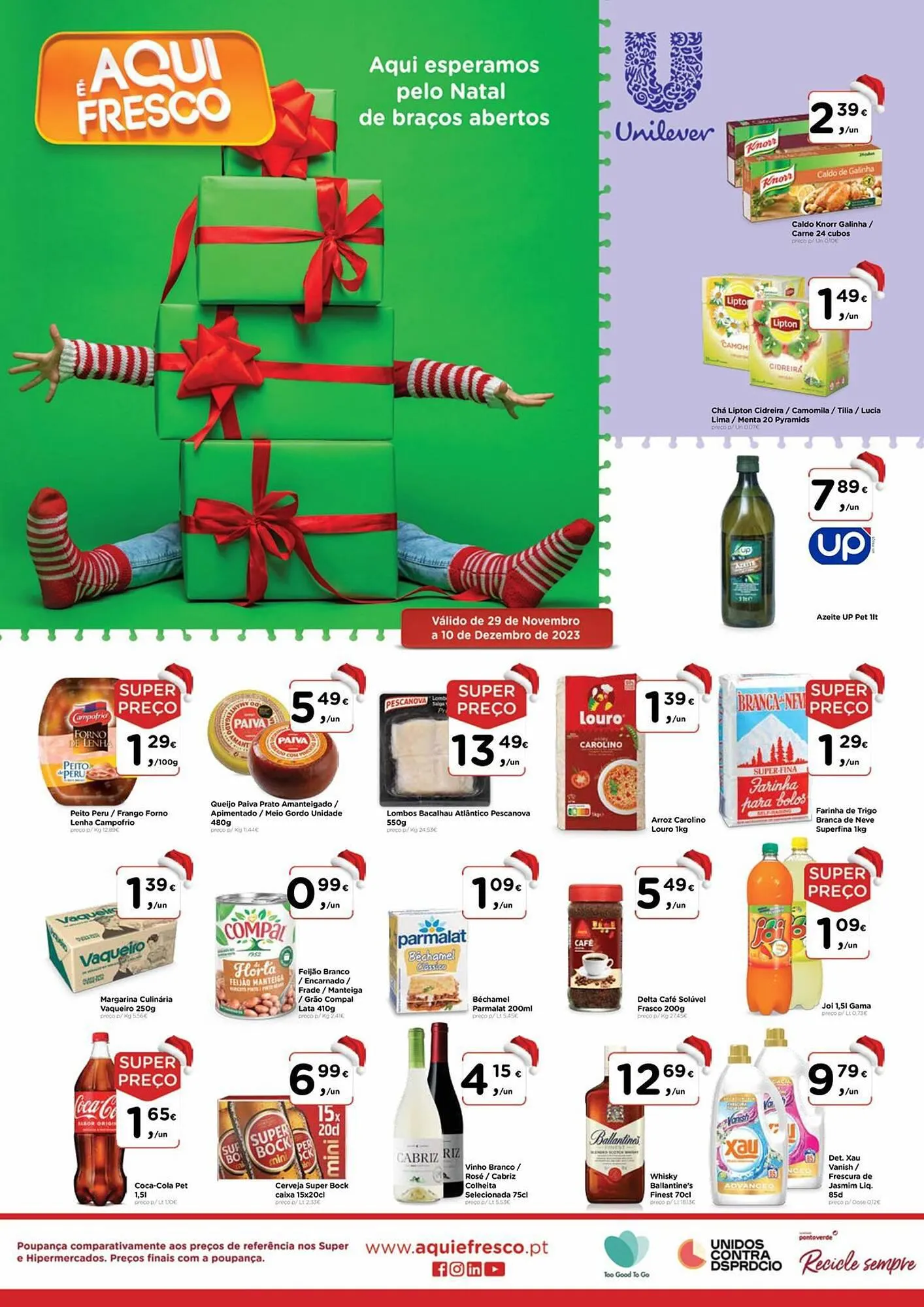 Folheto Folheto Aqui é fresco de 29 de novembro até 10 de dezembro 2023 - Pagina 1