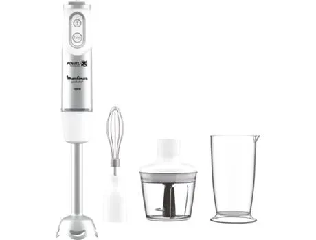 Varinha Mágica + Acessórios MOULINEX Quickchef 3 em 1 DD6A5110 (1000 W - Branco e Inox)