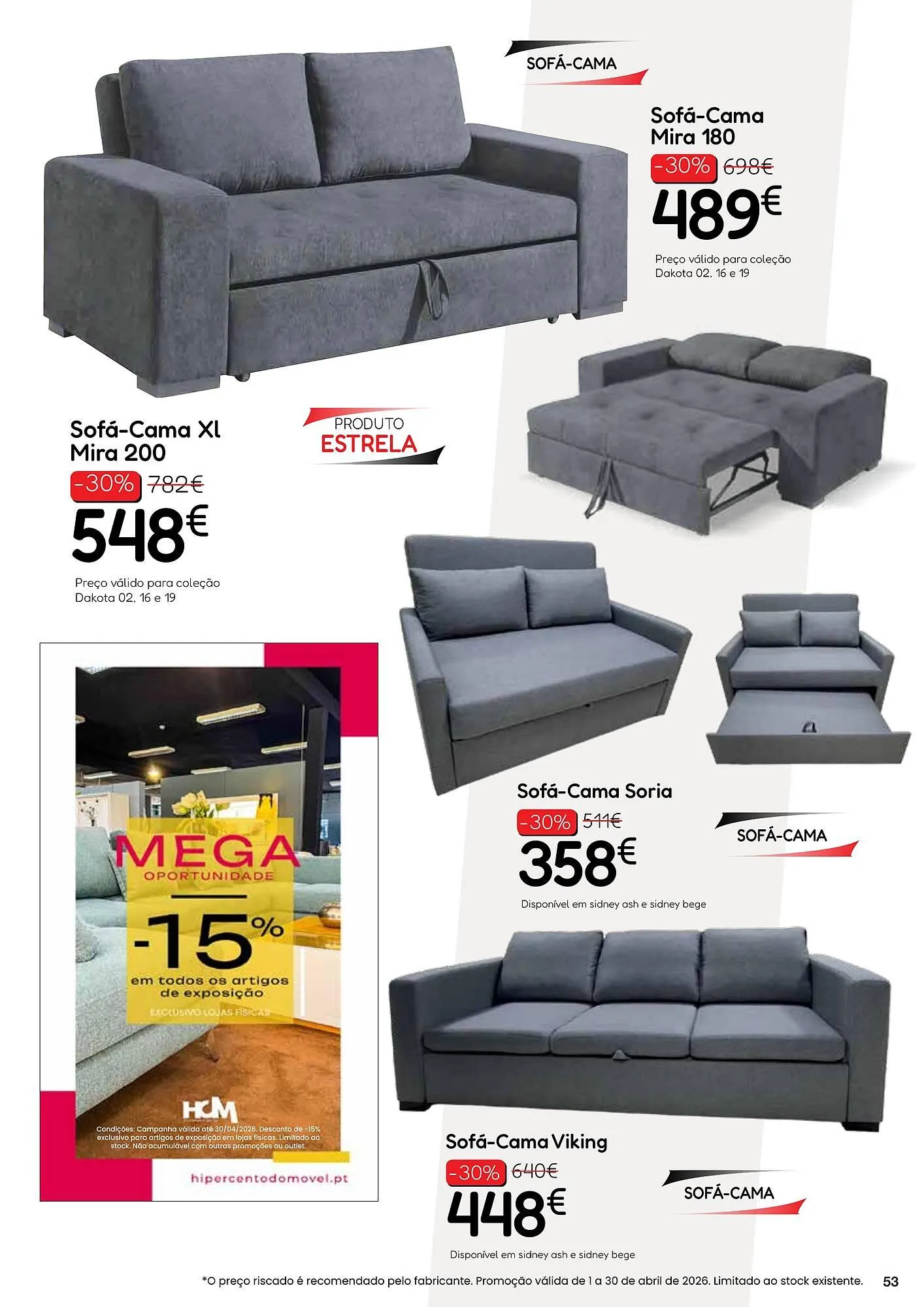 Folheto Folheto Hiper Centro do Móvel de 13 de abril até 30 de abril 2026 - Pagina 53