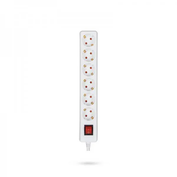 Extensao 6 tomadas 5m 3G1.5mm2 c/ int