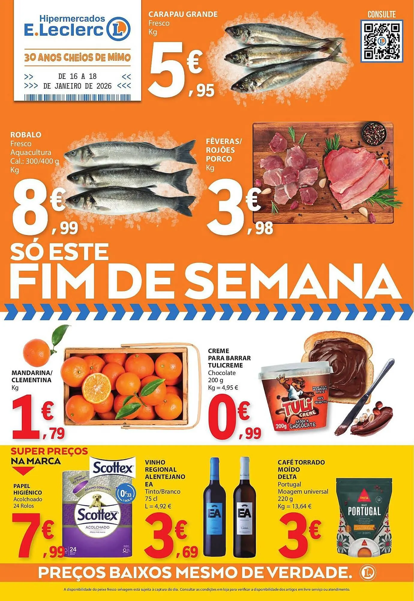Folheto Folheto E.Leclerc de 16 de janeiro até 18 de janeiro 2026 - Pagina 1