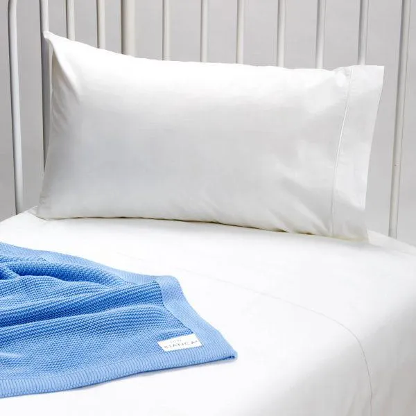 Capa de Edredão e Almofada Bebé Cama de Grades com Rolinho Branco