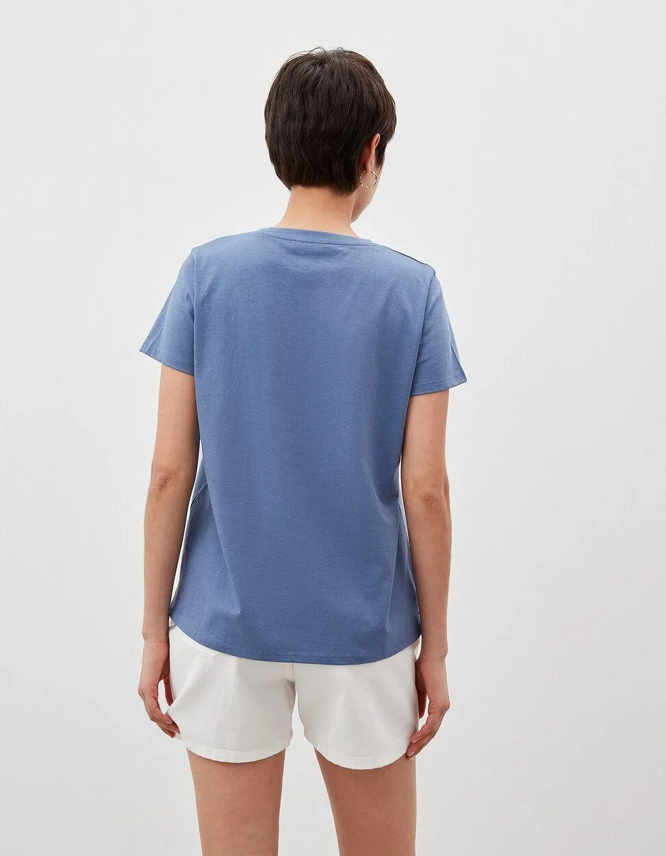 T-shirt Estampado, Mulher, Azul