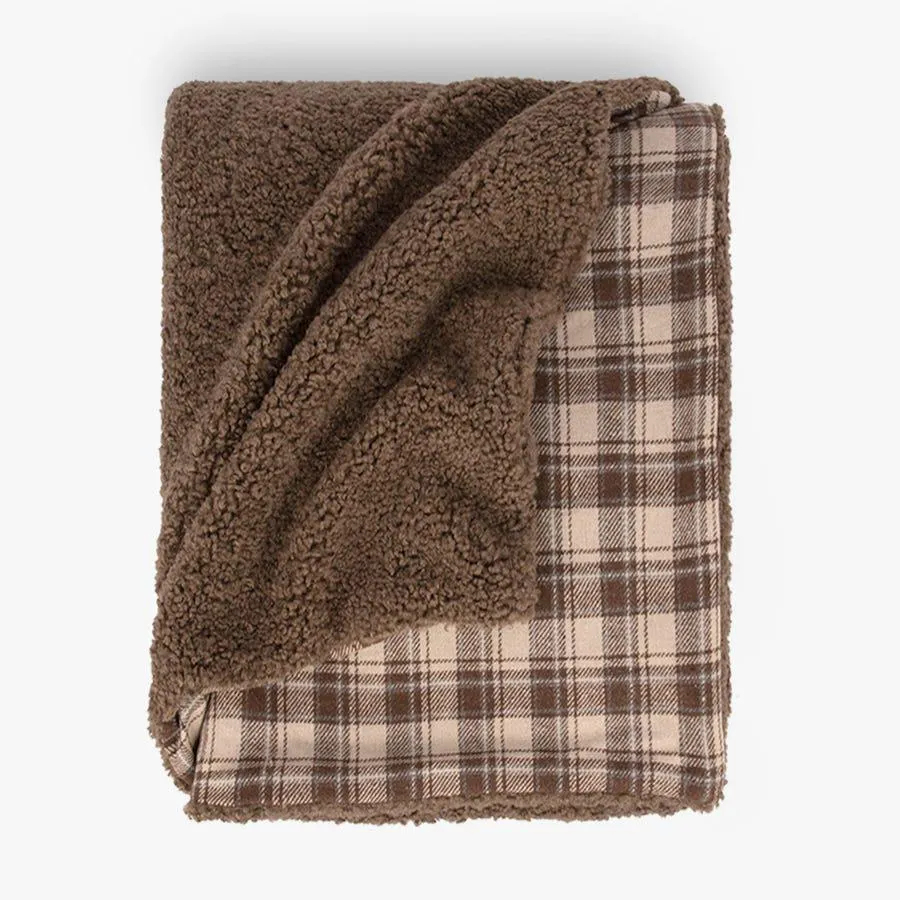 Manta Pelo Xadrez Castanha ALASKA