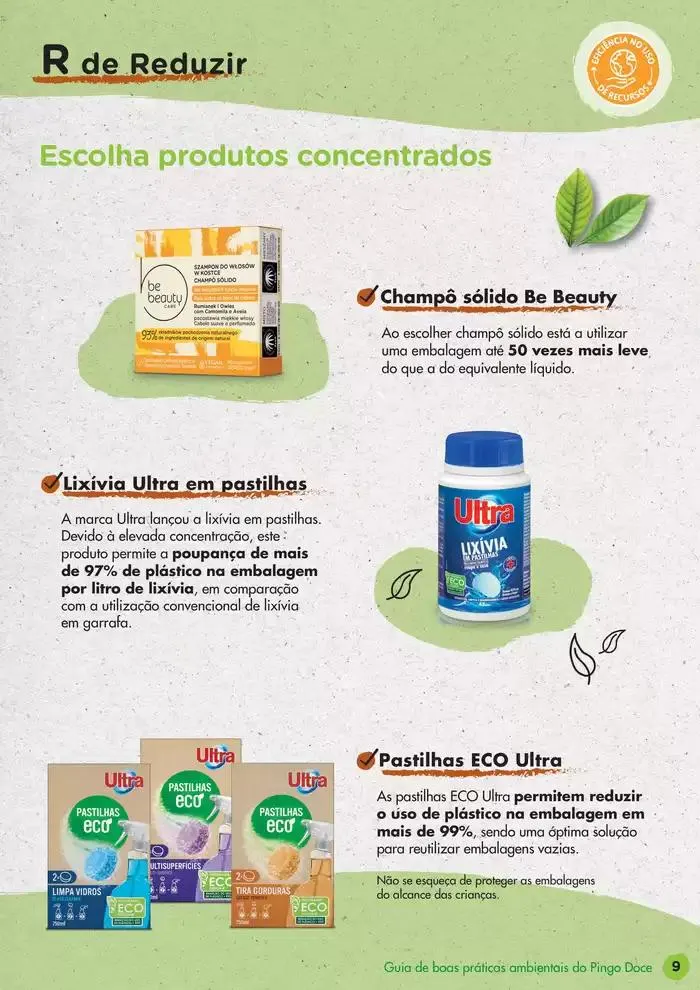 Folheto Pingo Doce Guia de Boas Práticas Ambientais de 17 de dezembro até 17 de janeiro 2025 - Pagina 9