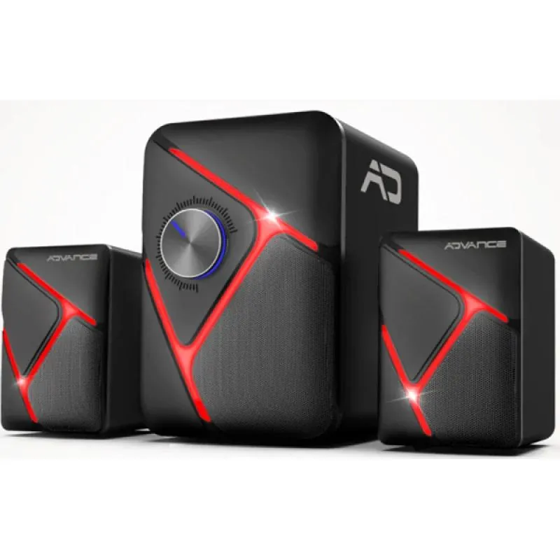 Colunas ADVANCE SOUNDPHONIC 11W RMS 2.1 RGB SPEAKER SET