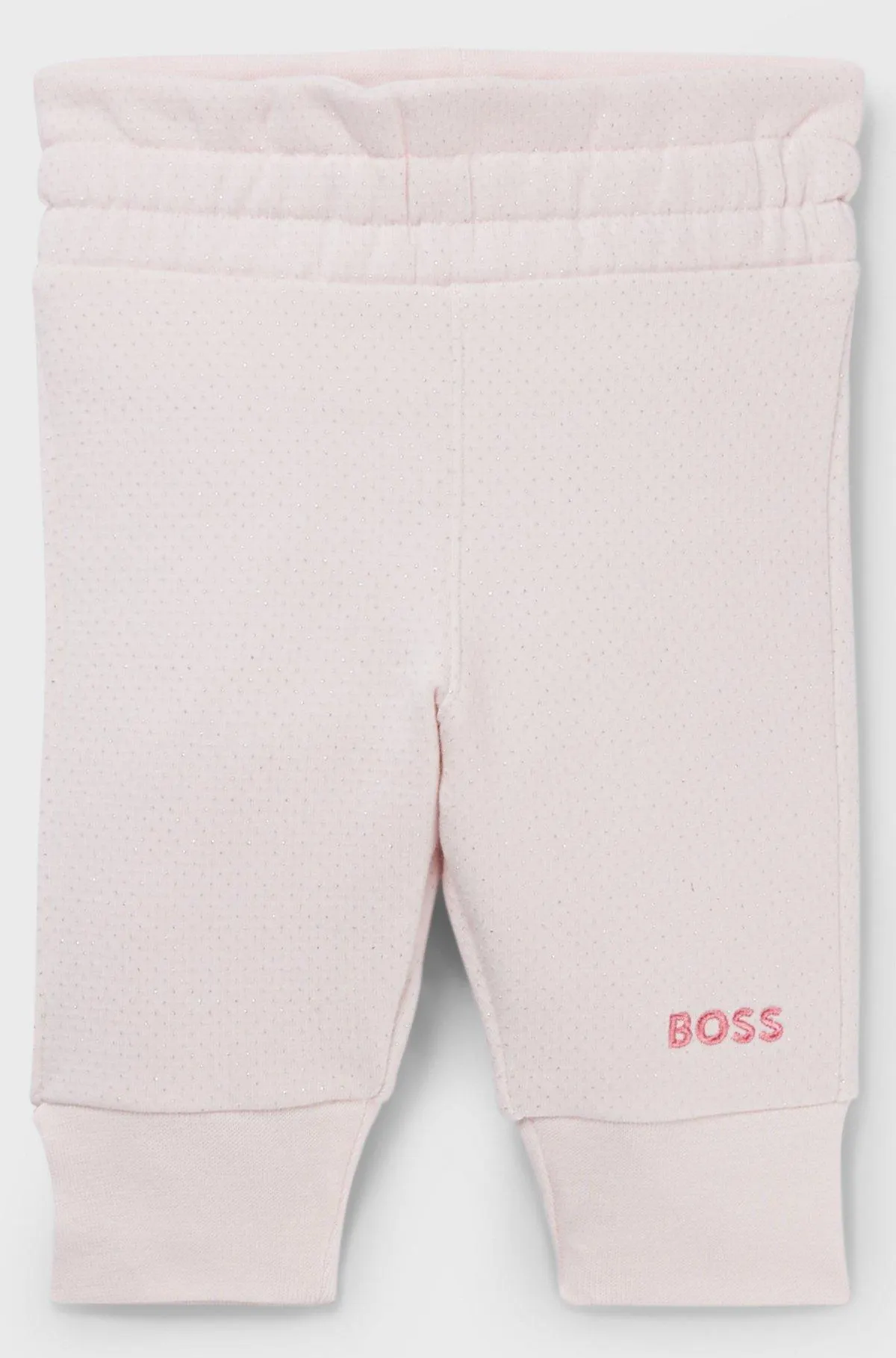 Calças de fato de treino para bebé de mistura de algodão com logótipo bordado